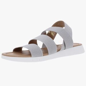 Kenneth Cole Reaction Women’s Mandi Elastic Silver Sandals Size 7
